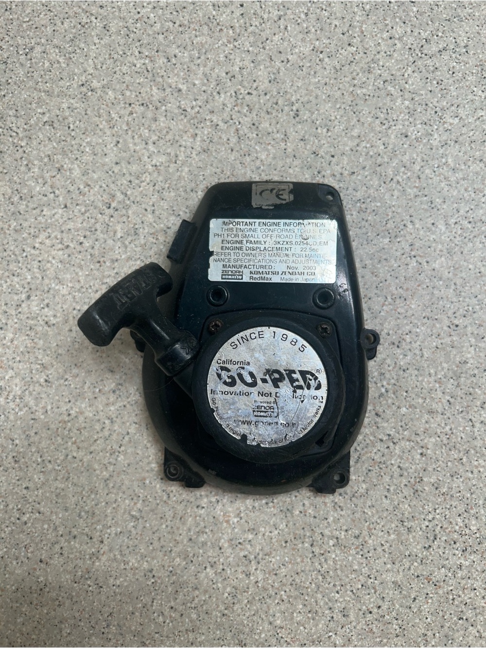 Goped / 1/5 Scale RC G23LH Fan Cover and Pull Start Assembly Used Tested & Works